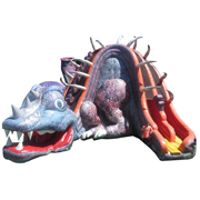 new design Inflatable dinosaur slide